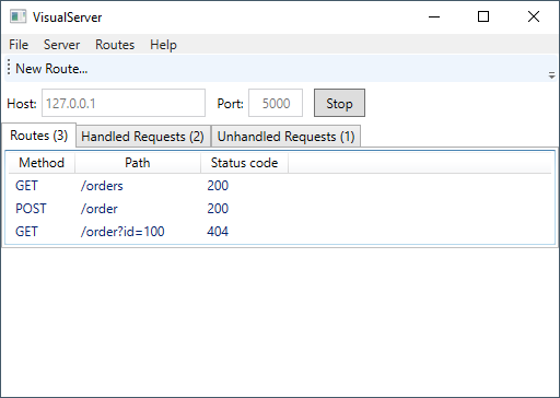 Visual Server Main Form
